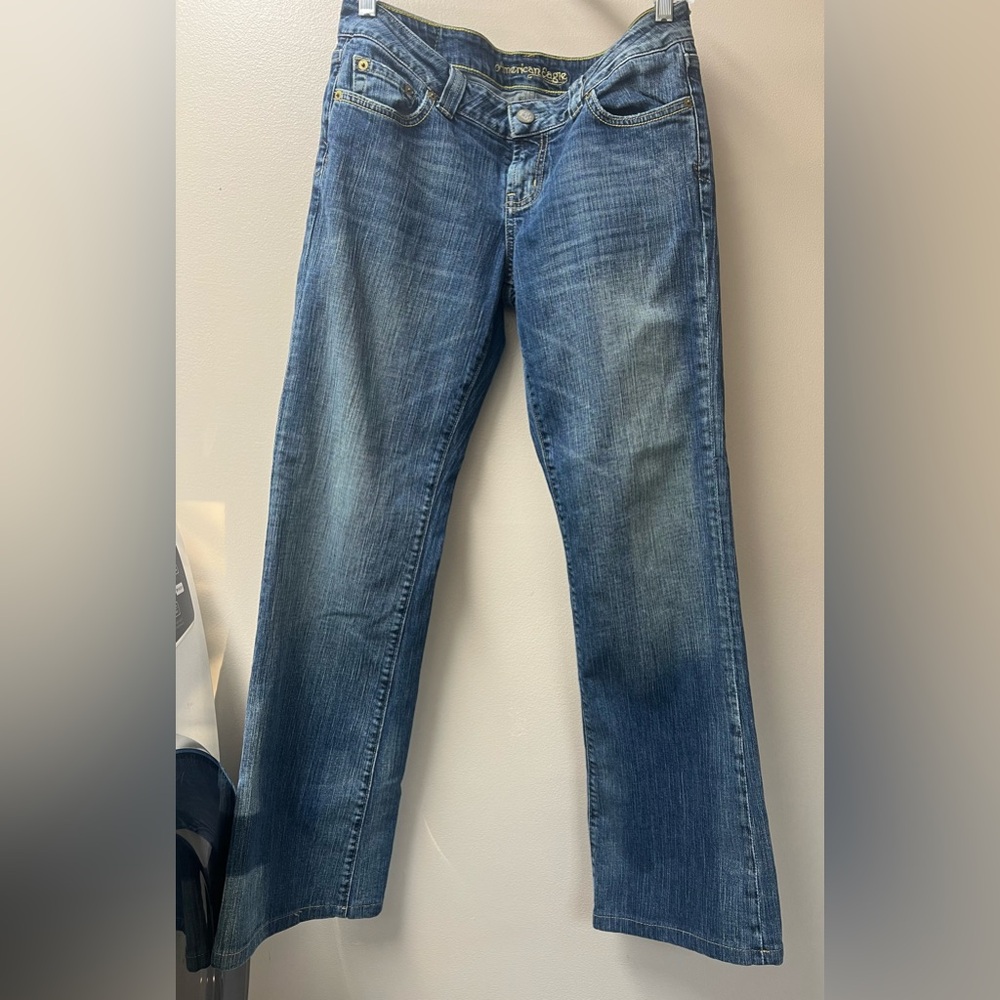 American Eagle Women's Jeans Low Rise Boyfriend Bootcut Y2K Size 8